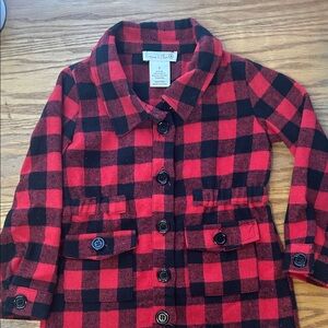Kids Red and Black Plaid Jacket